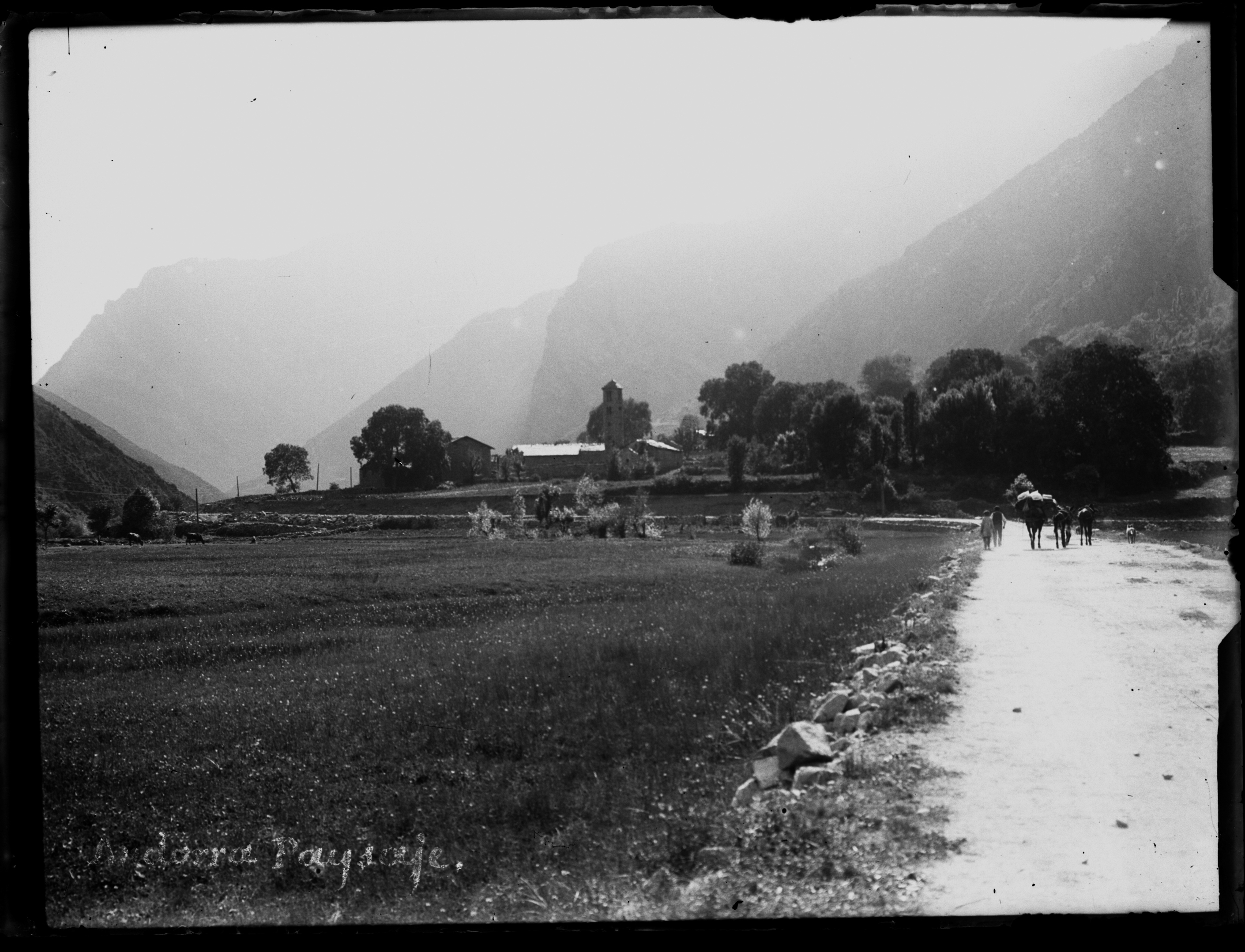 FGP-22: Vista nord-sud del camí o de la carretera de Santa Coloma