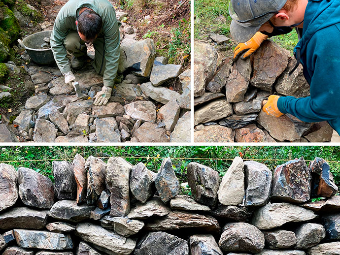 Cursos d’artesans de la pedra seca.