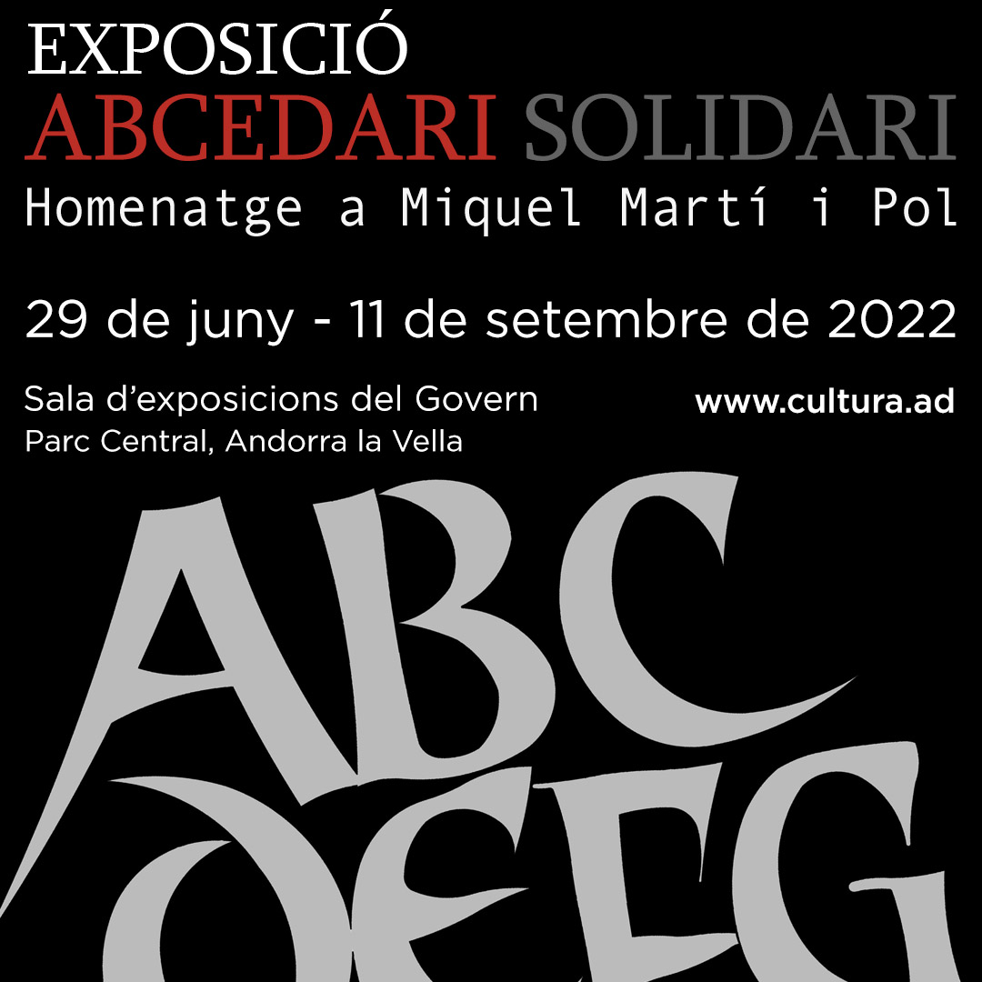 Cartell exposició Abecedari solidari