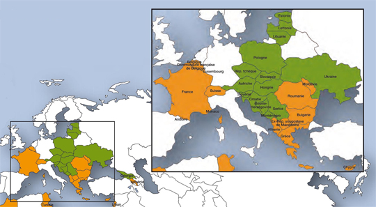 Mapa Francofonia