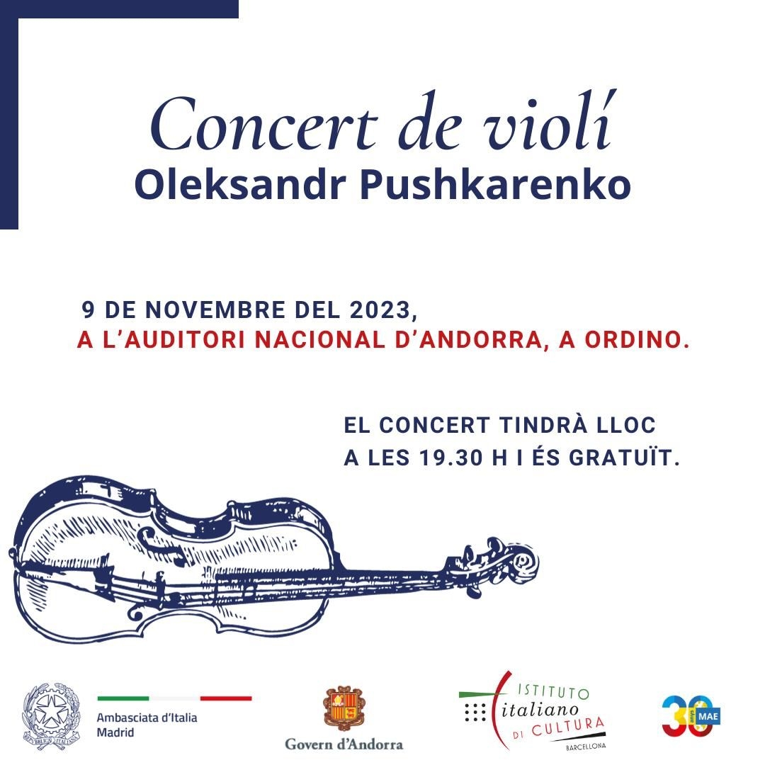 Concert de música clàssica a l’Auditori Nacional per celebrar la cooperació cultural entre Andorra i Itàlia