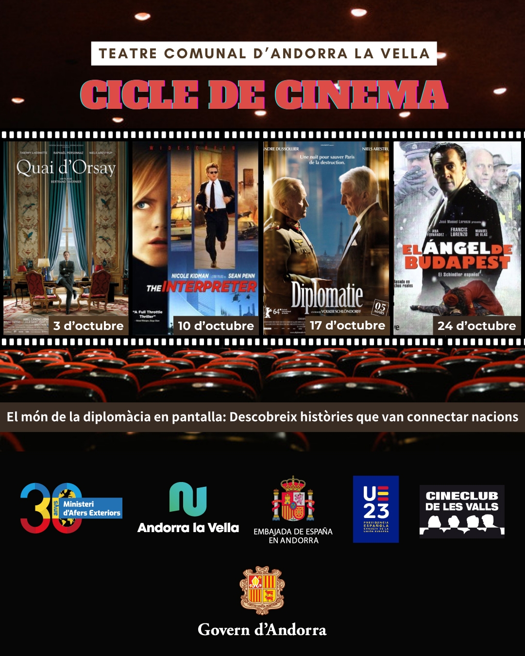 Afers Exteriors celebra els 30 anys del ministeri amb un cicle de cinema sobre diplomàcia