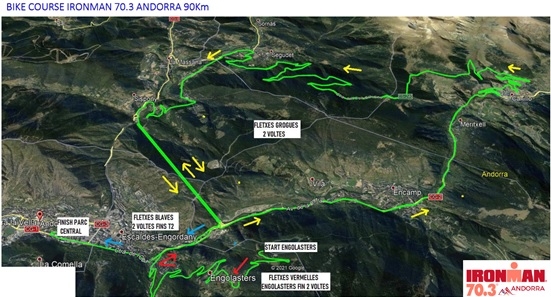Els dies 1 i 2 de juliol es preveuen afectacions al trànsit amb motiu de la celebració de la cursa de triatló Ironman 70.3 Andorra