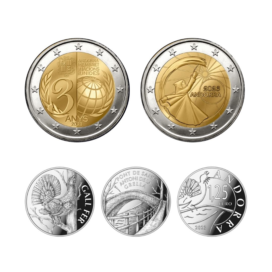 El Govern aprova l’encunyació de monedes commemoratives de dos euros pels ’30 anys de l’ingrés d’Andorra a l’ONU’ i les ‘Festes del solstici d’estiu’