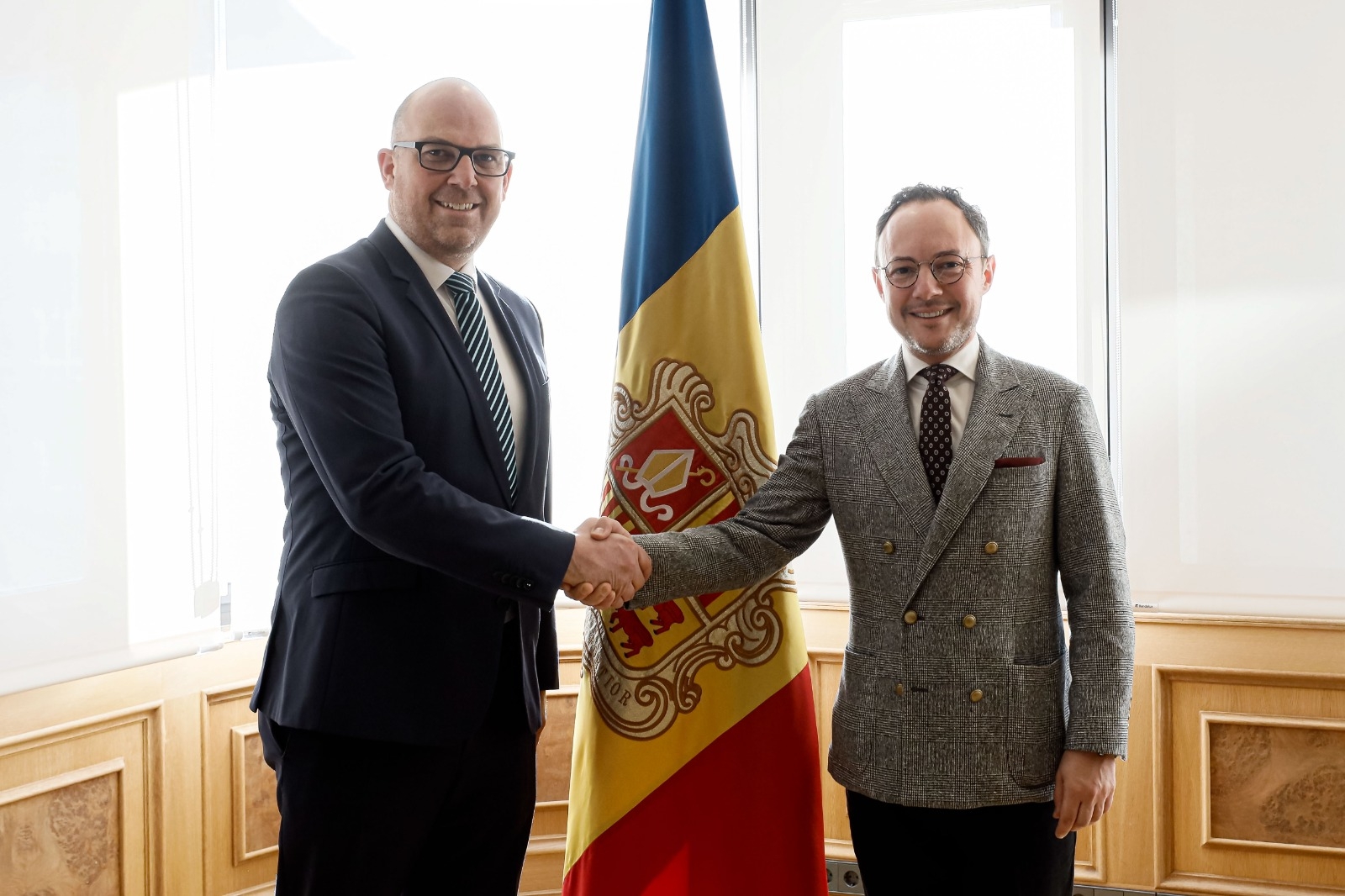 Xavier Espot rep el primer ministre de Liechtenstein, Daniel Risch, per compartir experiències en el procés d’acostament a la UE
