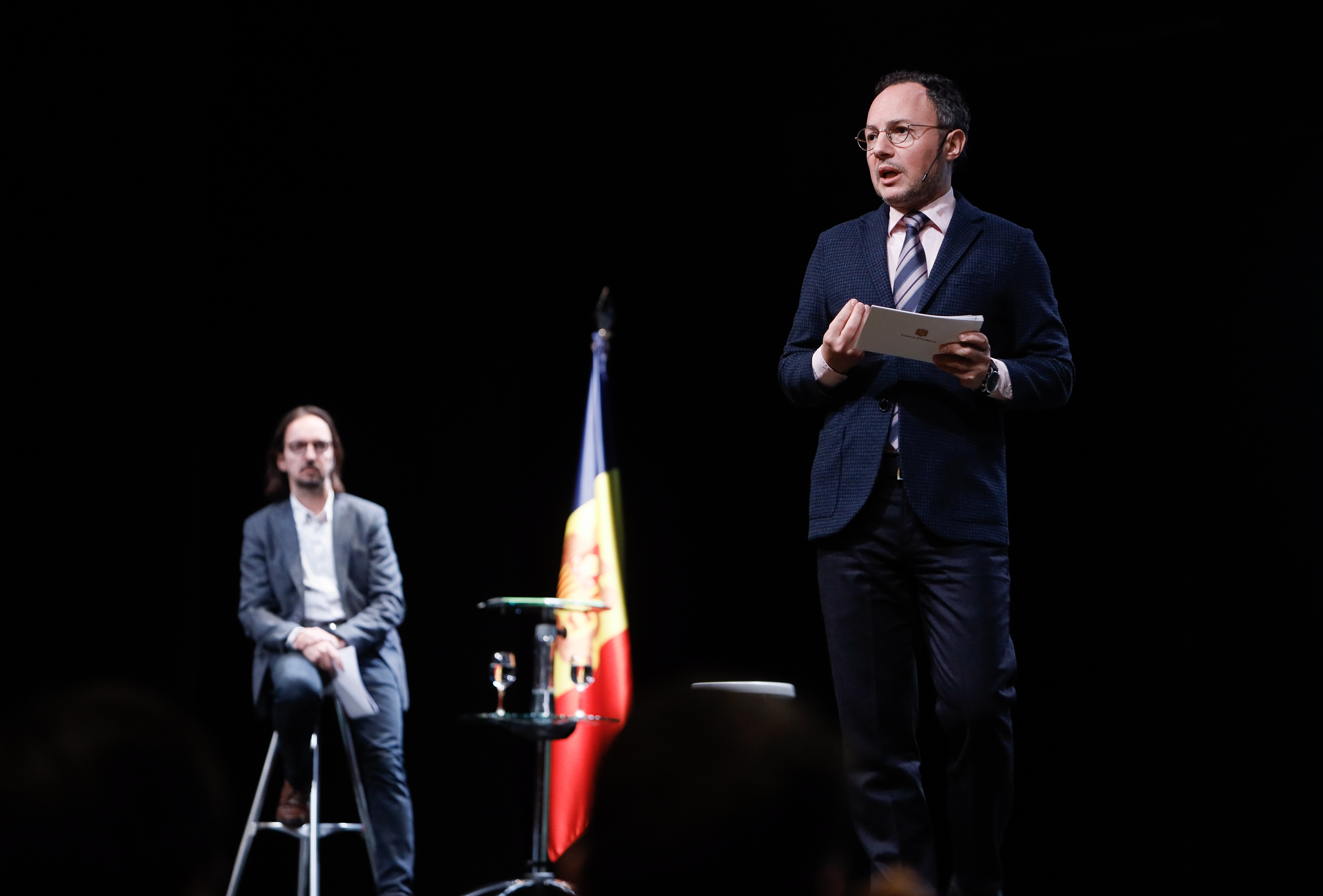 Espot i Riba expliquen l’avançament de la negociació de l’Acord d’Associació amb la UE en la reunió pública d’Andorra la Vella