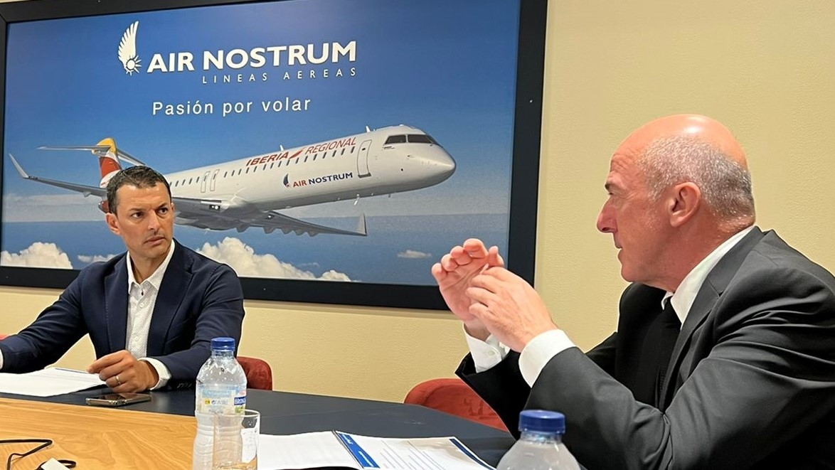 Gallardo i Air Nostrum valoren positivament el funcionament de la línia amb Madrid i la viabilitat de noves rutes