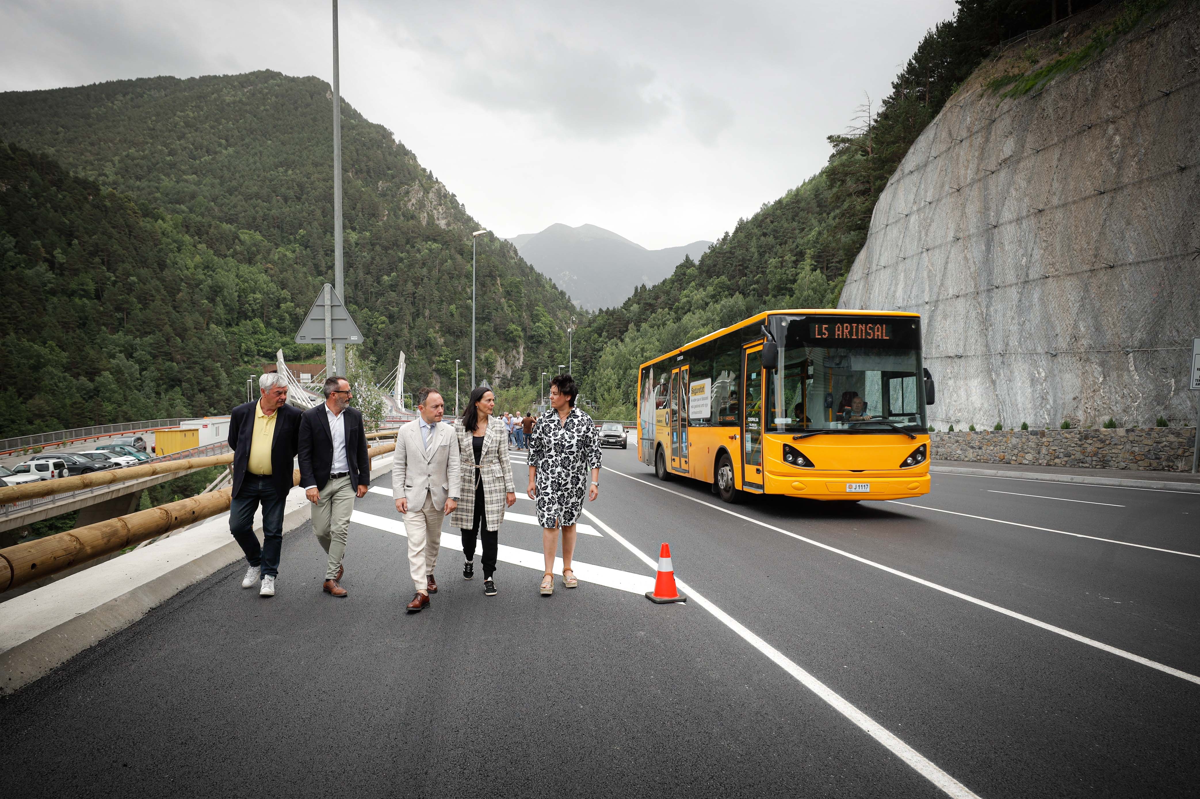Xavier Espot i Víctor Filloy inauguren el doble carril de baixada a la CG-3 entre la CS d’Anyós i el túnel de les Dos Valires
