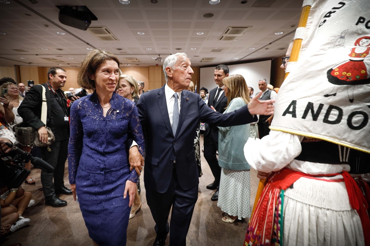 La ministra Maria Ubach rep a Andorra al president de la República de Portugal, Marcelo Rebelo de Sousa