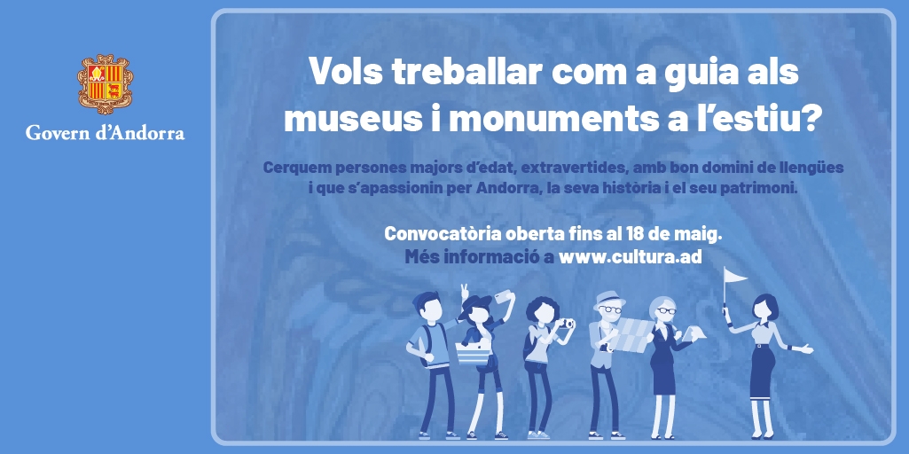 Cultura obre la cobertura de diverses places de treball temporal en el lloc de guia cultural de caps de setmana i estiu