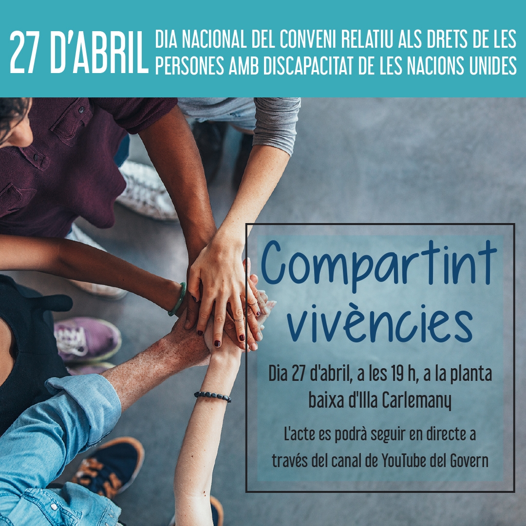 El Govern celebra el Dia nacional del Conveni relatiu als drets de les persones amb discapacitat de les Nacions Unides amb un acte aquest dimecres