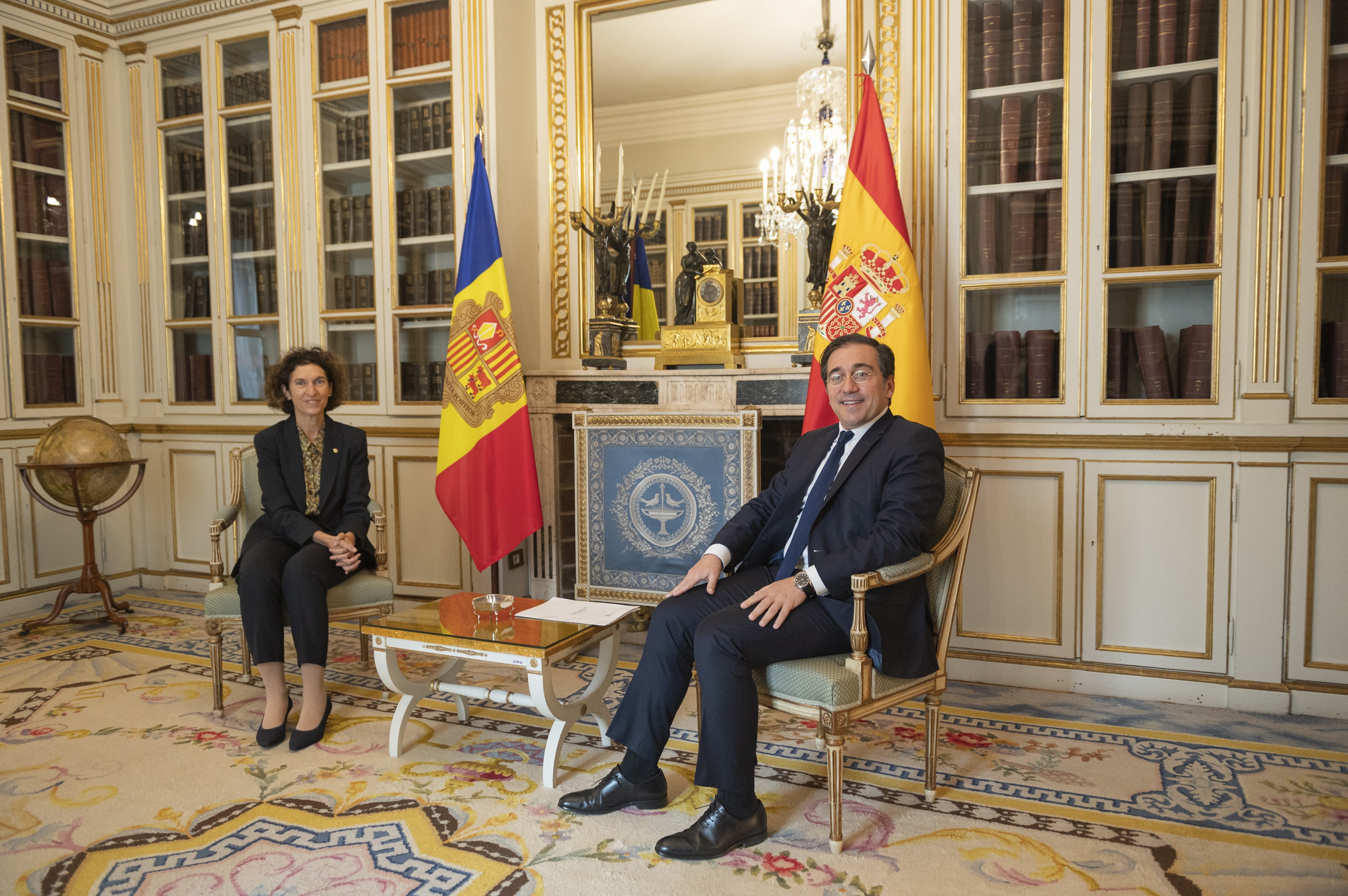 La ministra Maria Ubach i el ministre espanyol d’Afers Exteriors, Unió Europea i Cooperació, José Manuel Albares, destaquen el bon estat de les relacions entre Andorra i Espanya