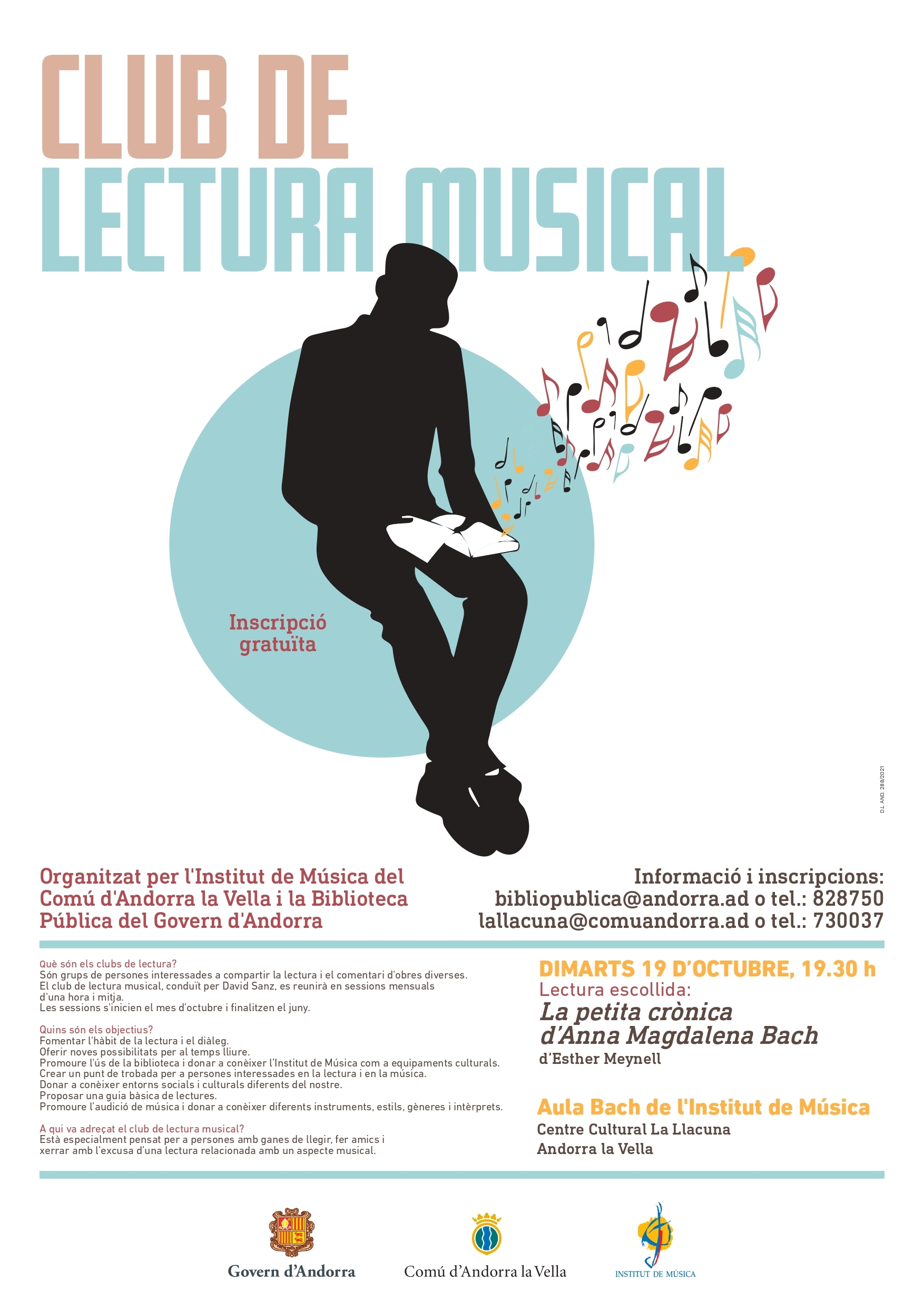 Torna el club de lectura musical impulsat pel Govern i el comú d’Andorra la Vella