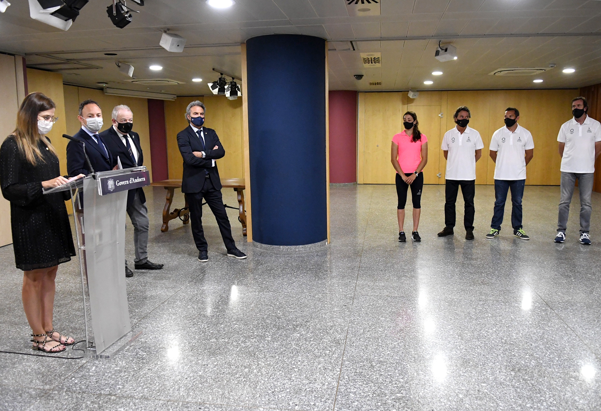 Espot i Riva reben la delegació andorrana que participarà als Jocs Olímpics de Tòquio 2020