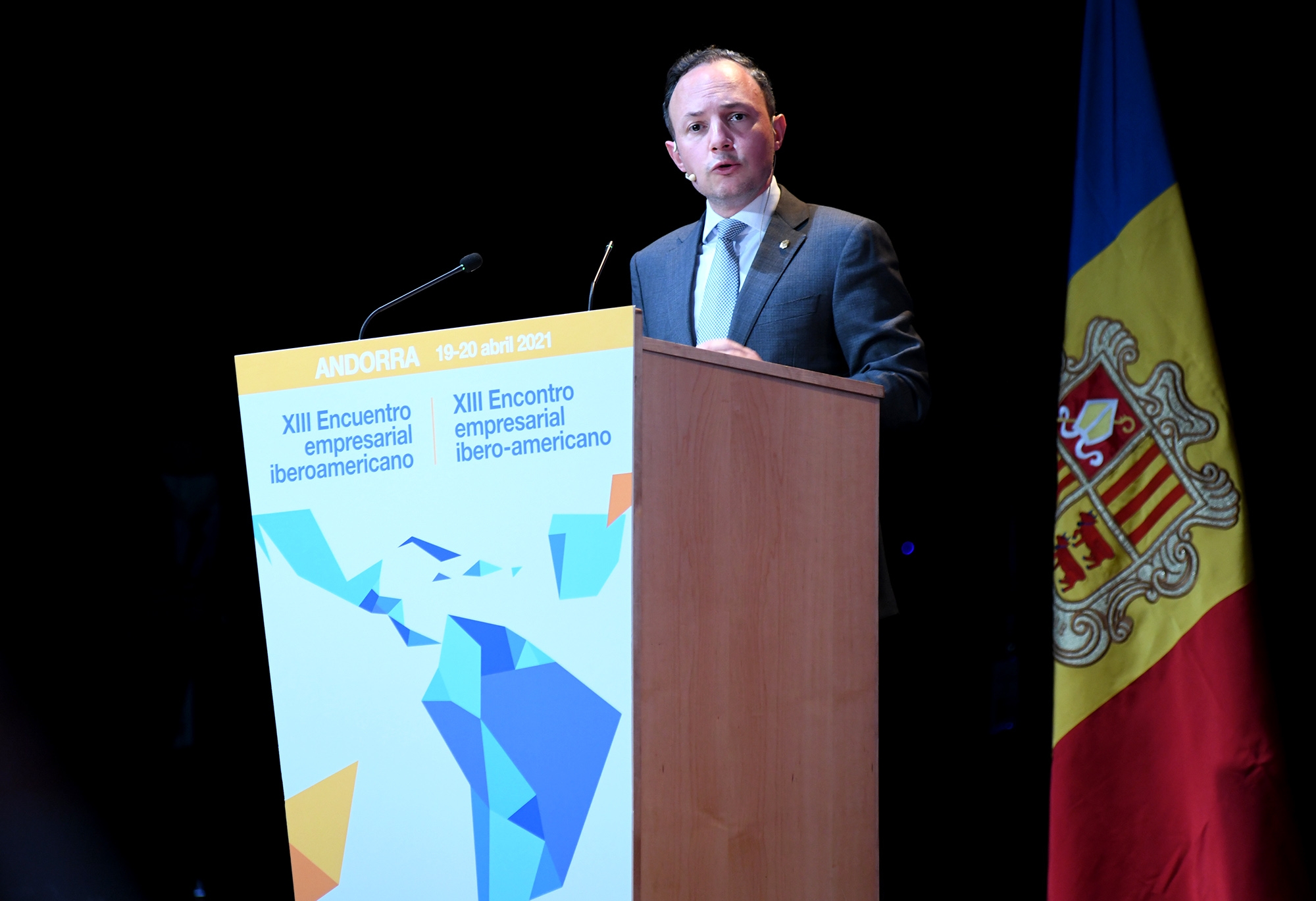 Espot referma el compromís d’Andorra pel desenvolupament sostenible en la sessió inaugural de la XIII Trobada Empresarial Iberoamericana