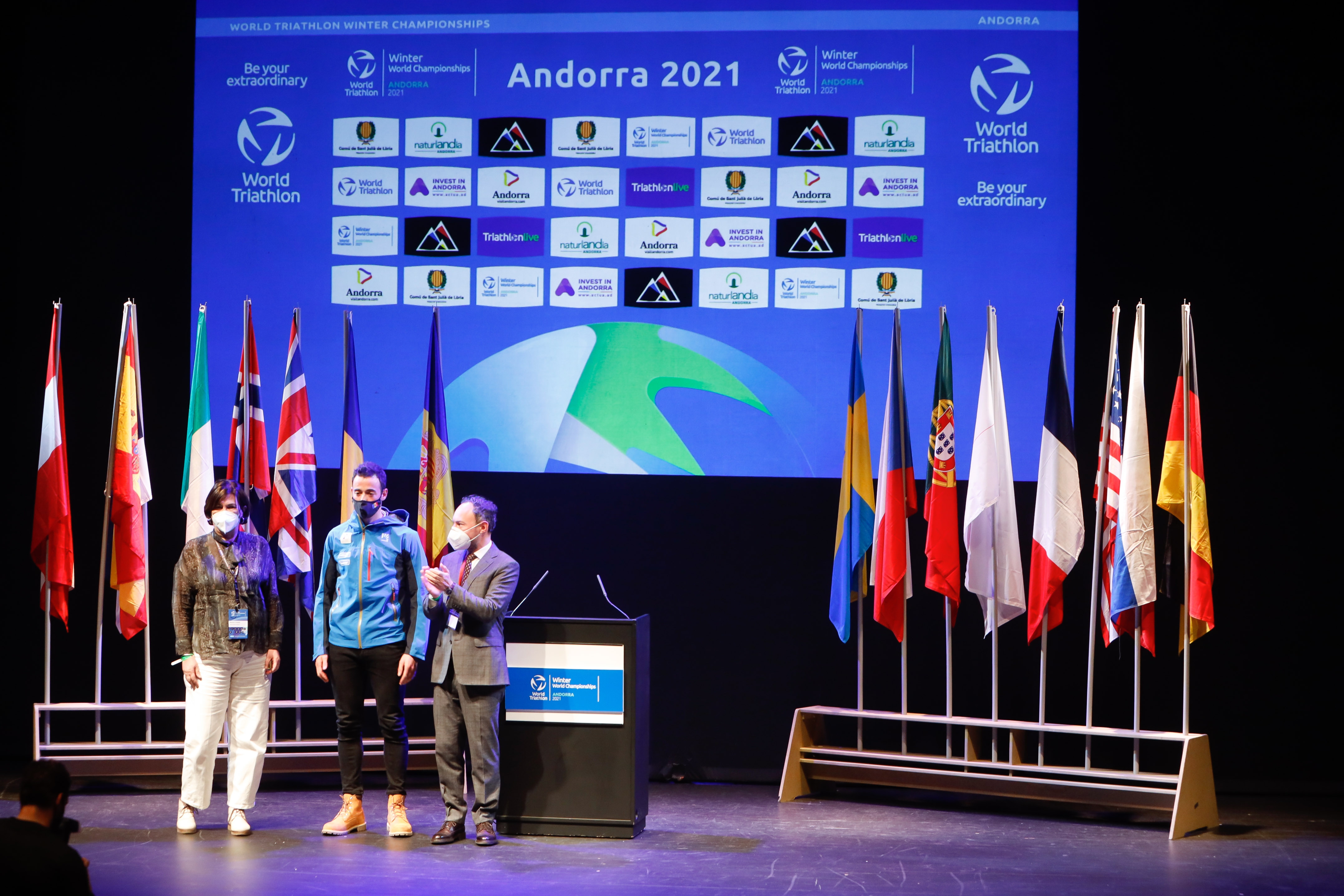 Espot destaca “el salt de qualitat d’Andorra en l’organització de proves esportives d’alt nivell” en la inauguració del Campionat del Món de Triatló d’Hivern