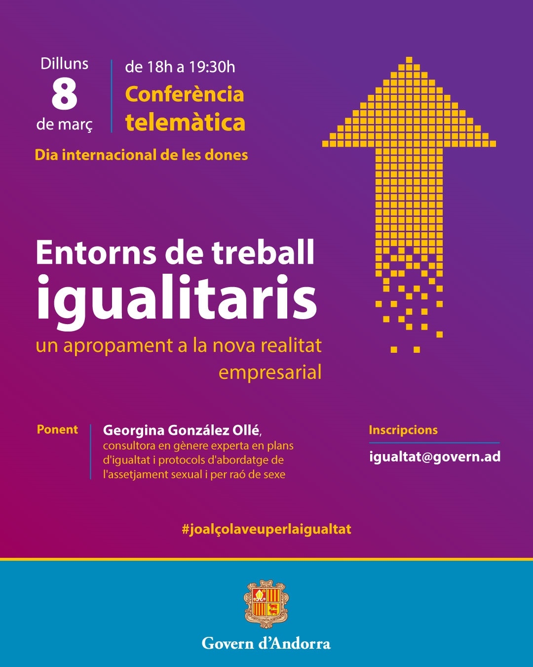 El Govern adapta la celebració del Dia internacional de les dones al format digital a causa del coronavirus SARS-CoV-2