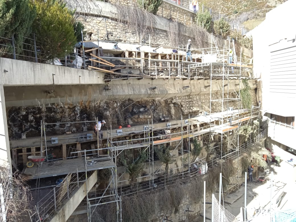 L’Escola Andorrana de Segona Ensenyança d’Encamp recuperarà dilluns el menjador, la cuina i algunes aules després de les obres de reforç del mur