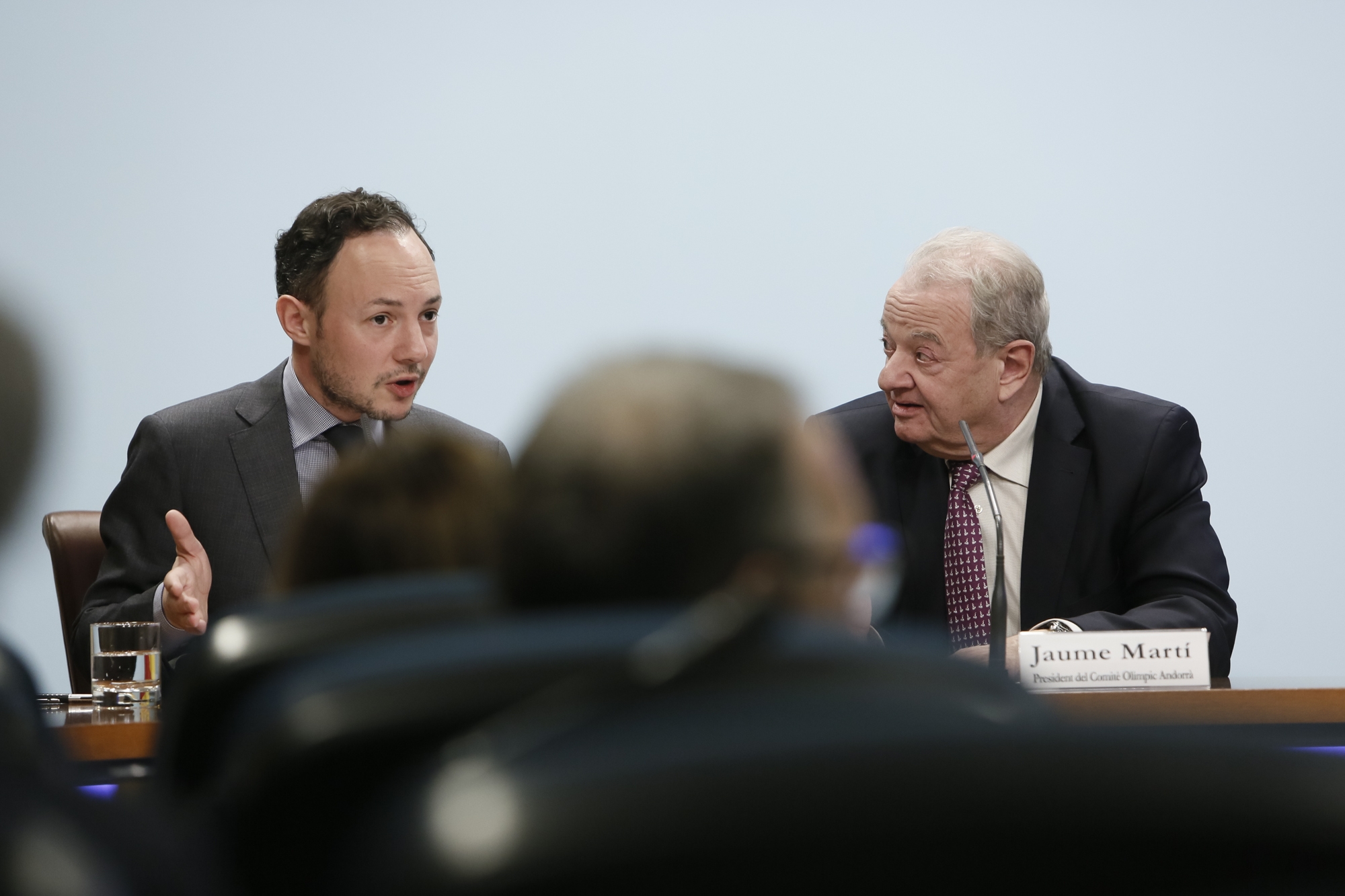 Xavier Espot i Jaume Martí presenten la imatge gràfica dels Jocs dels Petits Estats d’Europa que acollirà Andorra el 2021
