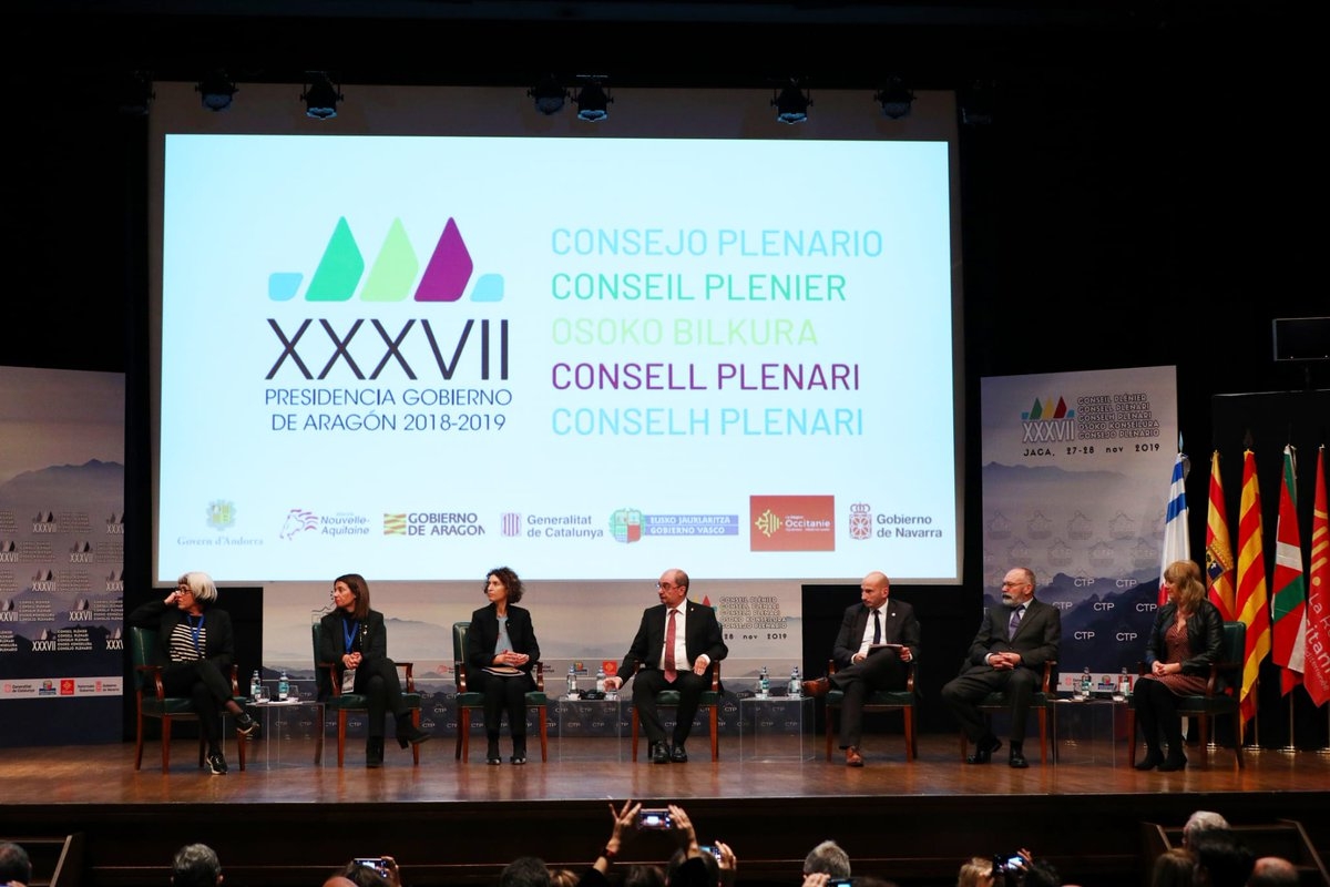 La ministra Ubach participa en el Consell Plenari de la Comunitat de Treball dels Pirineus, orientat a reforçar el creixement sostenible de la zona
