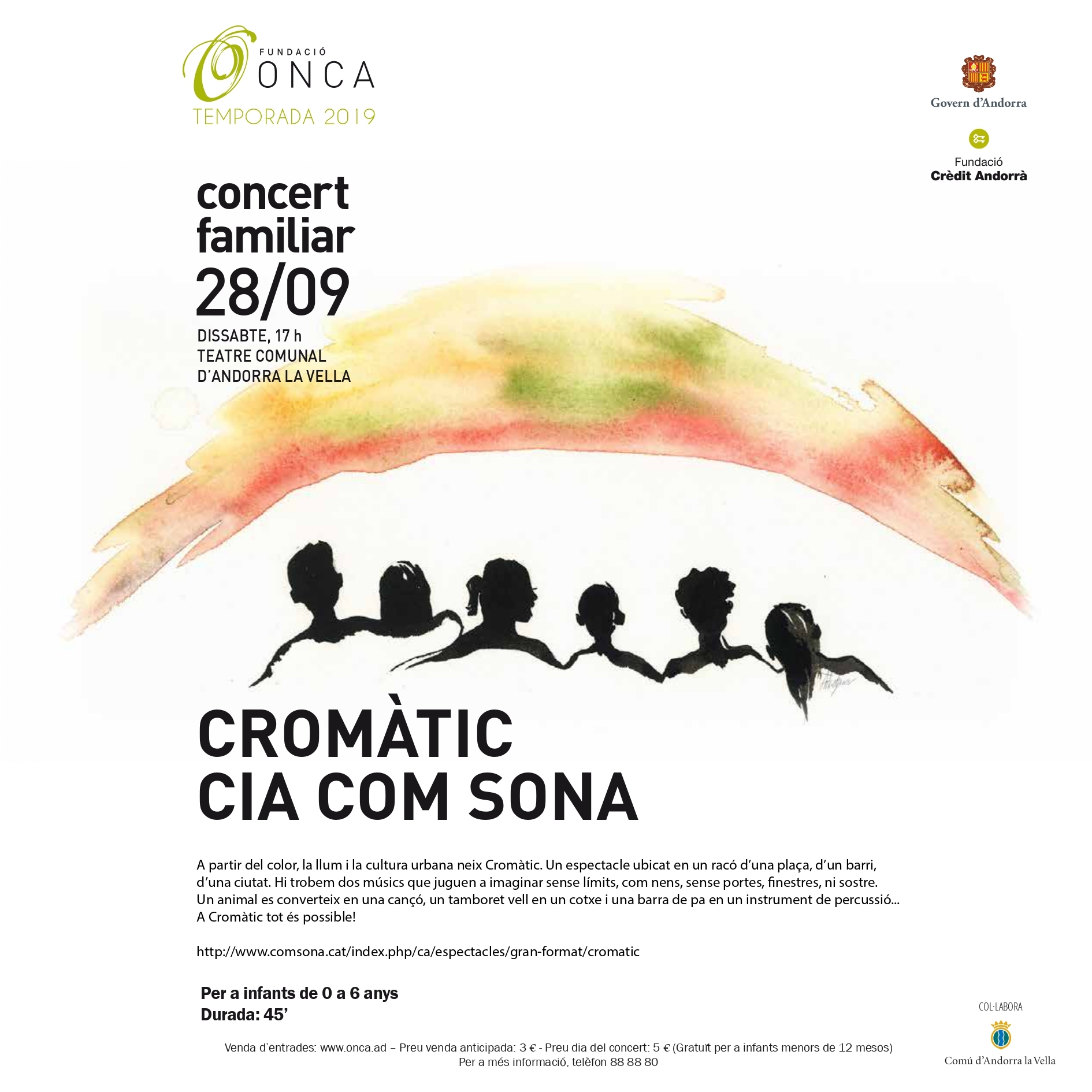 El Govern d’Andorra i la Fundació Crèdit Andorrà ofereixen el tercer concert del projecte educatiu 2019
