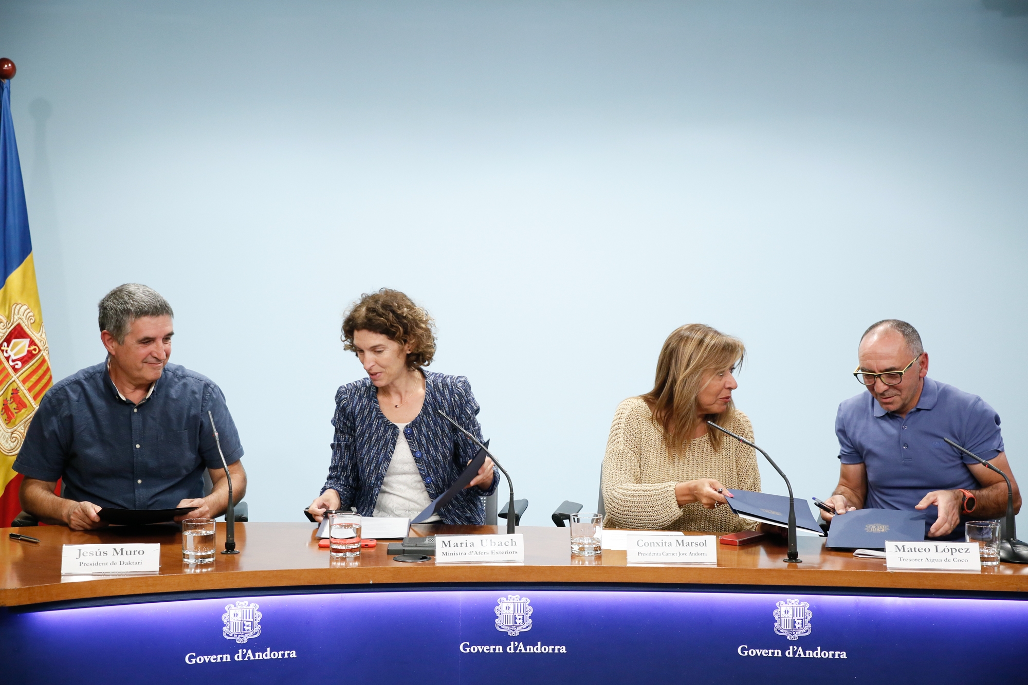 El Govern signa un acord amb Carnet Jove Andorra i tres ONG del país per impulsar la cooperació i el voluntariat entre els joves