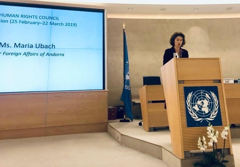 Ubach defensa l’acció multilateral com a instrument de defensa dels Drets Humans i per a la implementació dels ODS
