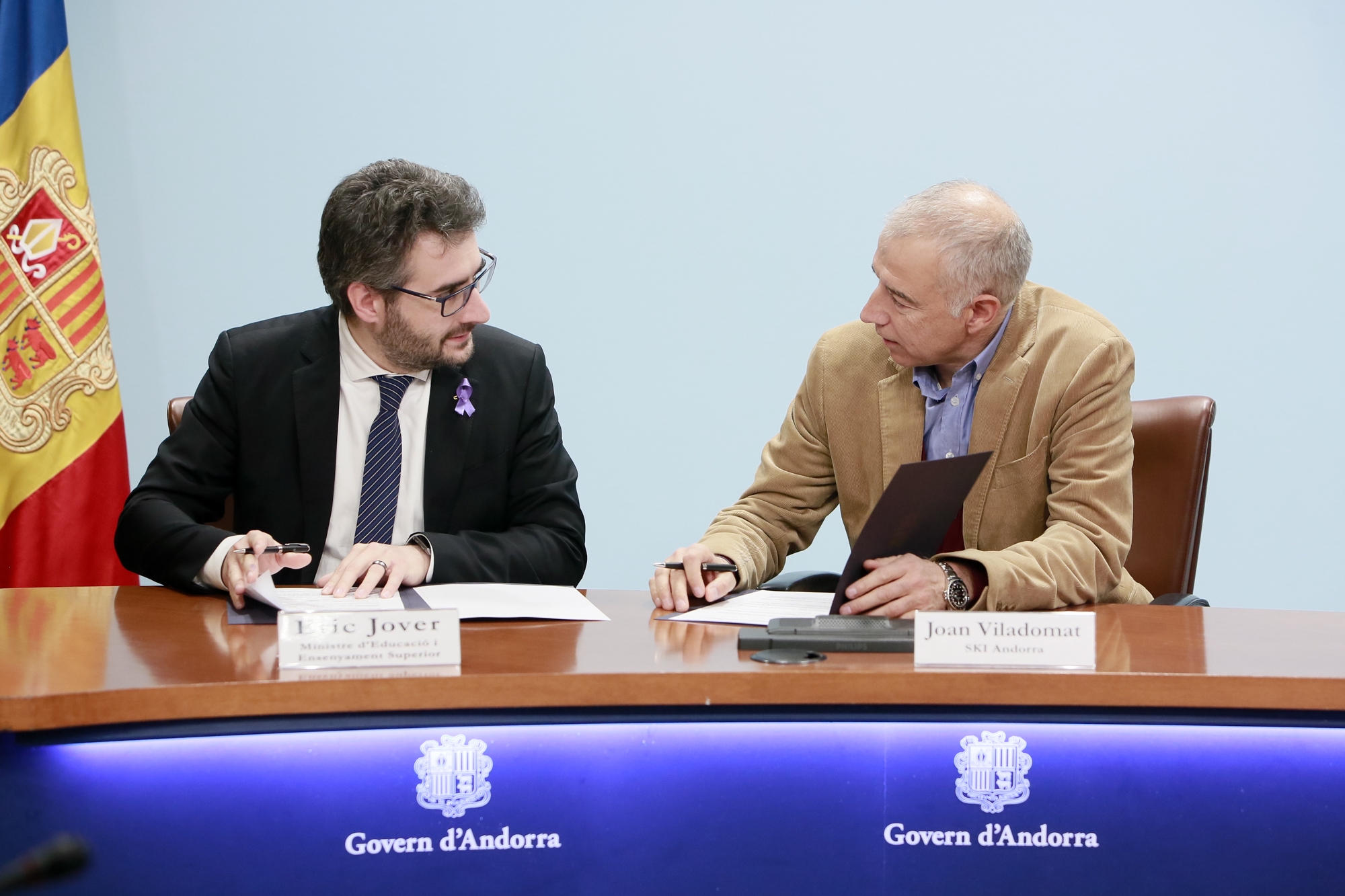 Educació i Ski Andorra signen un nou conveni per a la promoció de l’esquí escolar