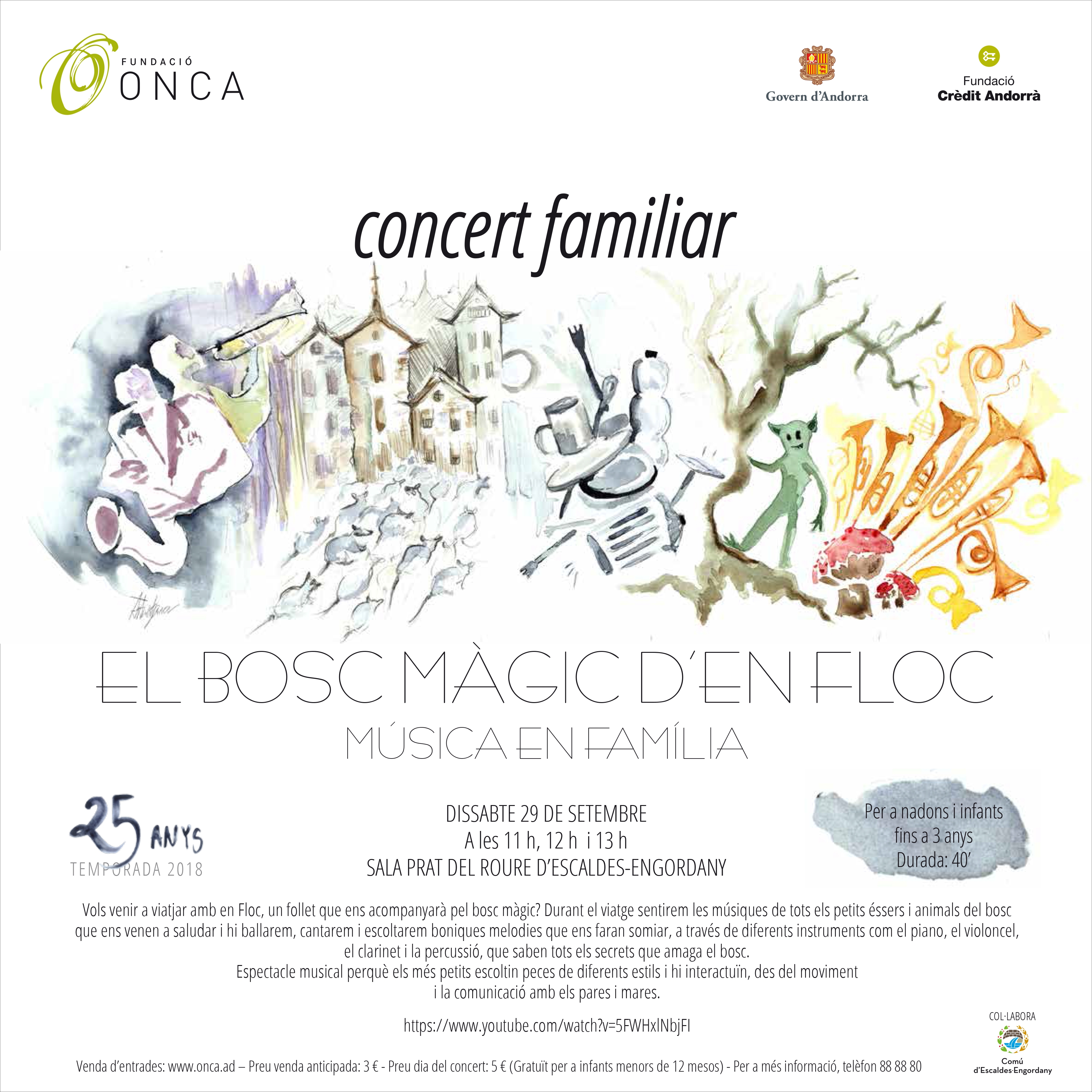 El Govern d’Andorra i la Fundació Crèdit Andorrà ofereixen el quart concert familiar del projecte educatiu 2018